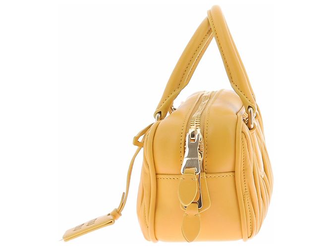 Miu Miu Borsa Arcadie in pelle gialla Giallo - vista 4