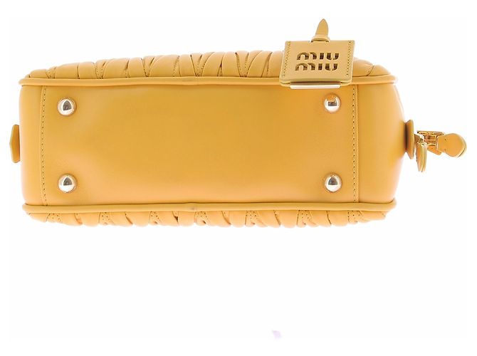 Miu Miu Borsa Arcadie in pelle gialla Giallo - vista 6