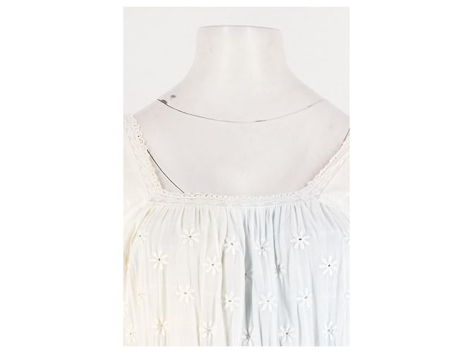 Autre Marque LOVE SHACK FANCY Baumwollkleid Weiß - Ansicht 2