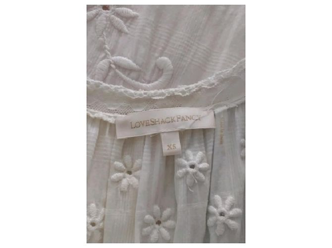 Autre Marque LOVE SHACK FANCY Baumwollkleid Weiß - Ansicht 7
