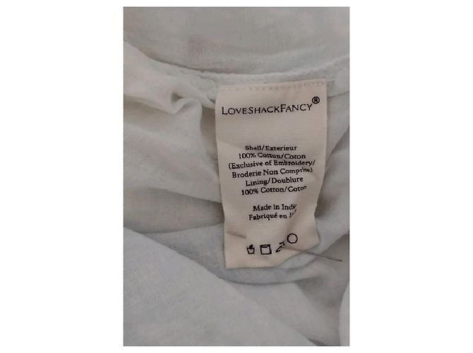 Autre Marque LOVE SHACK FANCY Baumwollkleid Weiß - Ansicht 8