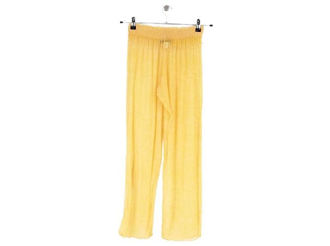 Autre Marque Pantalones de seda amarillos POUPETTE ST BARTH - vista 4