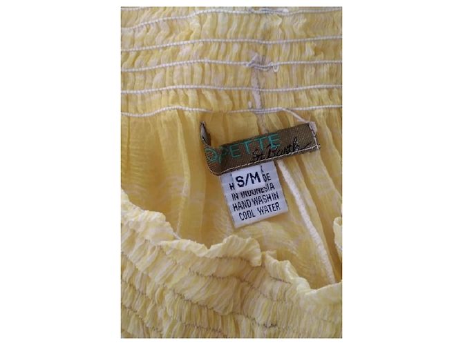 Autre Marque Pantalones de seda amarillos POUPETTE ST BARTH - vista 5