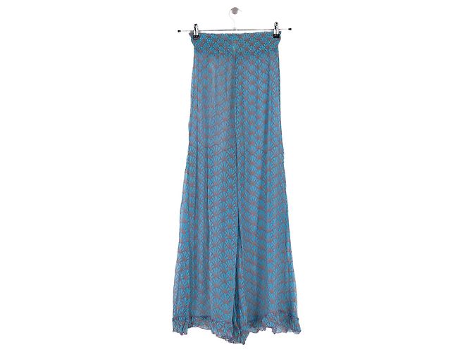 Autre Marque Pantalones de seda azules POUPETTE ST BARTH - vista 4