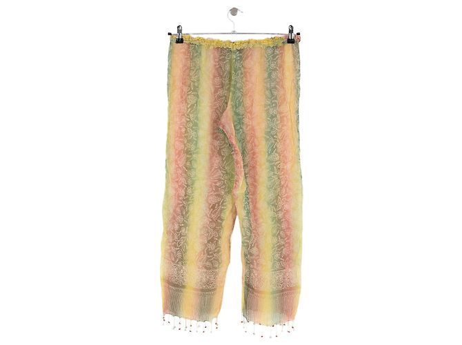 Autre Marque Mehrfarbige Seidenhose Mehrfarben - Ansicht 4