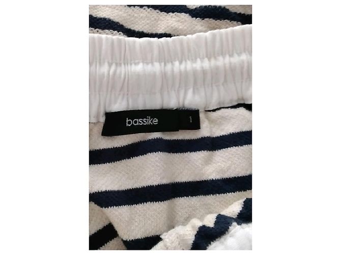 Autre Marque Pantalones rectos beige de algodón BASSIKE - vista 5