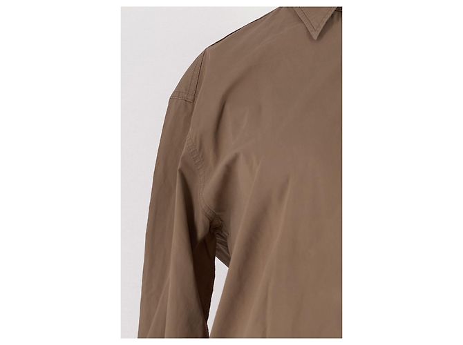Autre Marque THE FRANKIE SHOP Camisa de algodón marrón Castaño - vista 3
