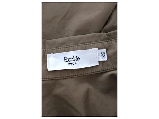 Autre Marque THE FRANKIE SHOP Camisa de algodón marrón Castaño - vista 7