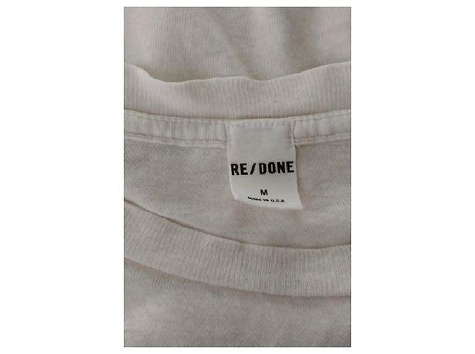Top in cotone bianco Re/Done - vista 7
