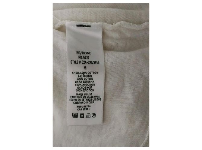 Top in cotone bianco Re/Done - vista 8