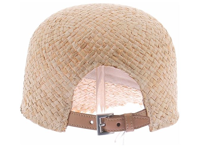 Prada Gorra de béisbol de rafia Beige - vista 3