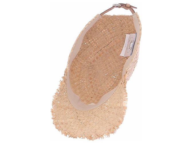 Prada Gorra de béisbol de rafia Beige - vista 6