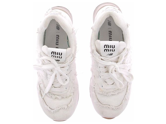 New Balance x Miu Miu Sneaker weiß Leder 38 - Ansicht 4