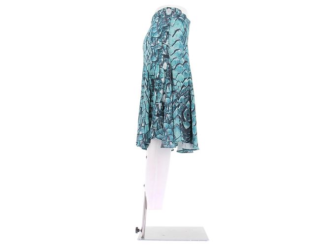 Falda Just Cavalli turquesa de poliéster Talla 44 - vista 3