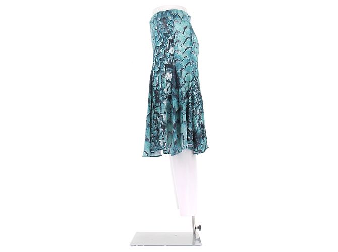 Falda Just Cavalli turquesa de poliéster Talla 44 - vista 4