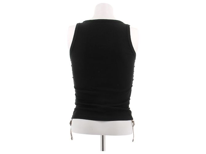 Top in cotone nero Burberry XS - vista 2