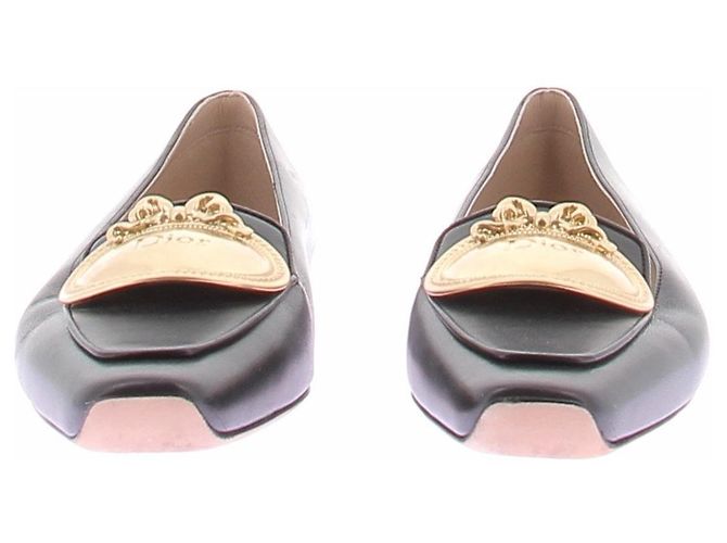 Christian Dior Mocassino Dior Médaillon Buckle Nero - vista 3