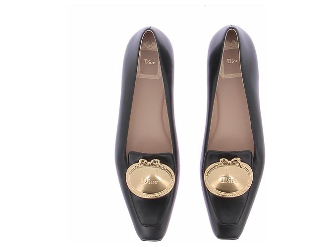 Christian Dior Mocassino Dior Médaillon Buckle Nero - vista 4