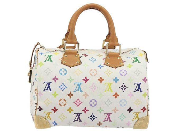 LOUIS VUITTON Monogram Multicolor Speedy 30 Hand Bag White M92643 LV - vista 2