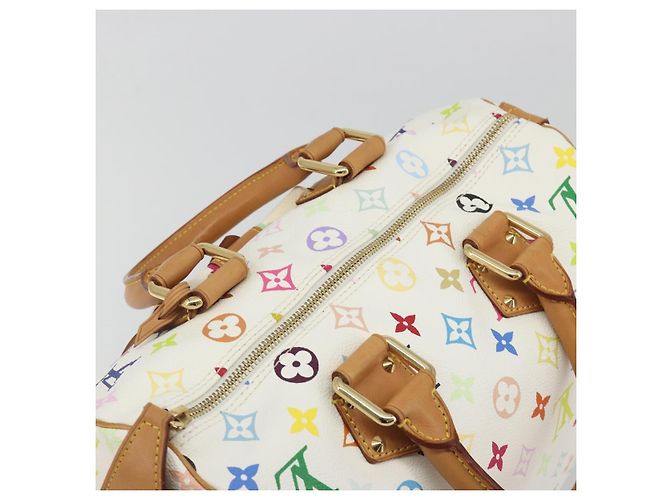 LOUIS VUITTON Monogram Multicolor Speedy 30 Hand Bag White M92643 LV - vista 6
