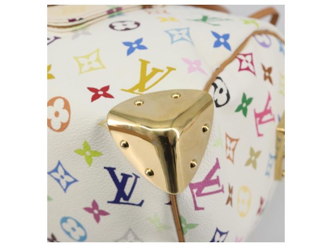 LOUIS VUITTON Monogram Multicolor Speedy 30 Hand Bag White M92643 LV - vista 8