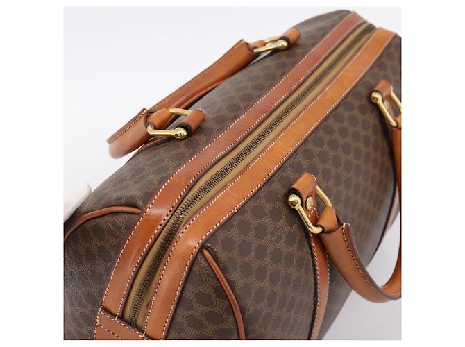 Céline CELINE Macadam Canvas Hand Bag PVC Leather Brown Gold - vista 6