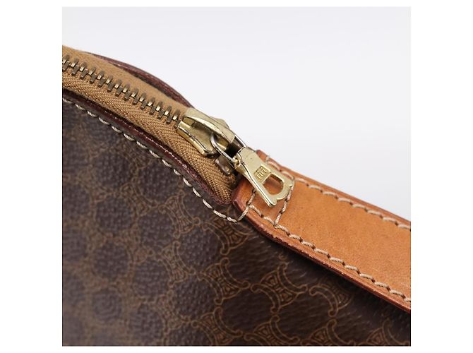 Céline CELINE Macadam Canvas Handtasche PVC Leder Braun Gold - Ansicht 10