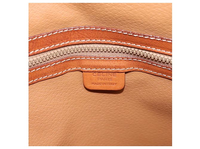 Céline CELINE Macadam Canvas Handtasche PVC Leder Braun Gold - Ansicht 17