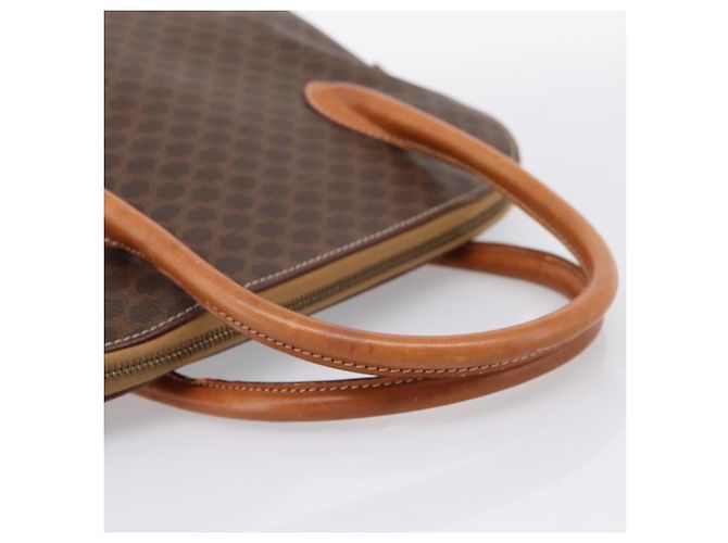 Céline CELINE Macadam Canvas Handtasche PVC Leder Braun Gold - Ansicht 7