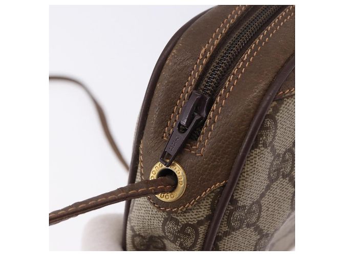 GUCCI GG Supreme Web Sherry Line Bag PVC Beige Gold 156 02 066 - vista 10