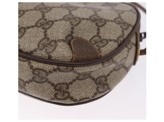 GUCCI GG Supreme Web Sherry Line Bag PVC Beige Gold 156 02 066 - vista 17