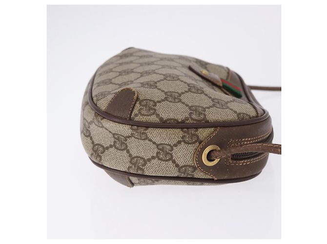 GUCCI GG Supreme Web Sherry Line Bag PVC Beige Gold 156 02 066 - vista 3