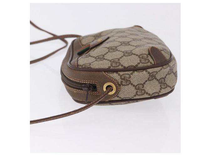 GUCCI GG Supreme Web Sherry Line Bag PVC Beige Gold 156 02 066 - vista 4