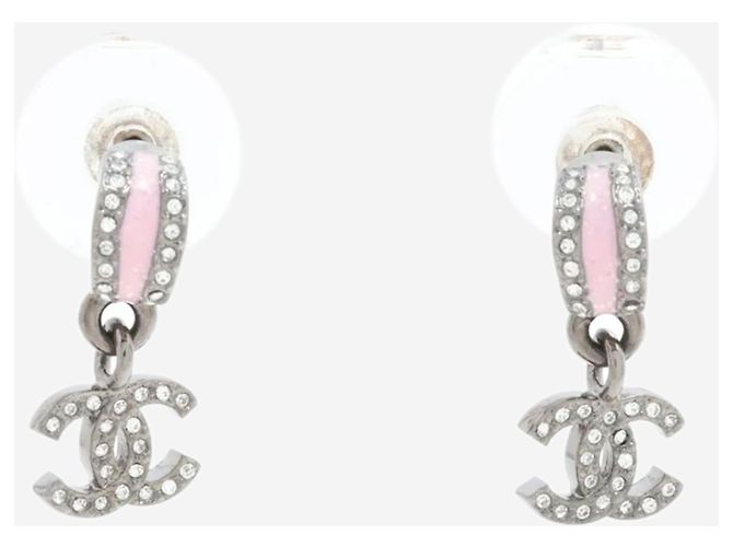Chanel Pendientes colgantes Silver Coco Mark C25B Plata - vista 2