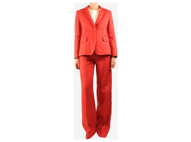 Max Mara Completo due pezzi in lino rosso - size UK 8 - vista 3