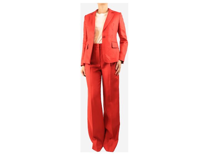 Max Mara Completo due pezzi in lino rosso - size UK 8 - vista 4