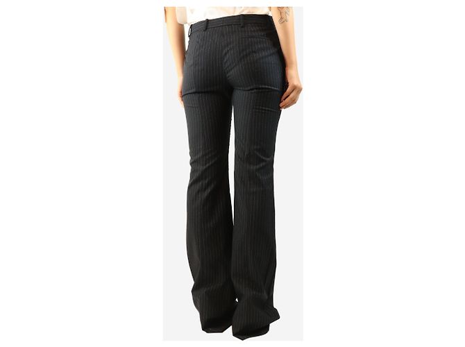 Alexander Mcqueen Pantalones de raya diplomática en lurex negro - size UK 12 - vista 3
