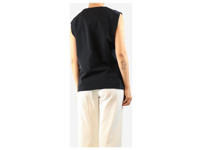 Jil Sander Top a rayas sin mangas azul marino - size M - vista 2