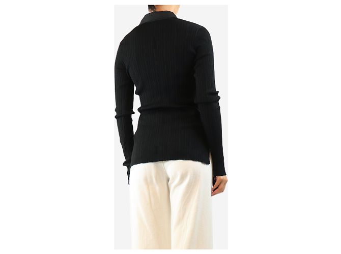Totême Top polo plisado negro - size S - vista 2