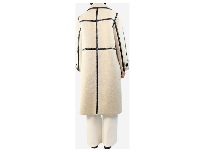Autre Marque Ticora Shearling-Mantel in Creme - Größe UK 12 Roh - Ansicht 2