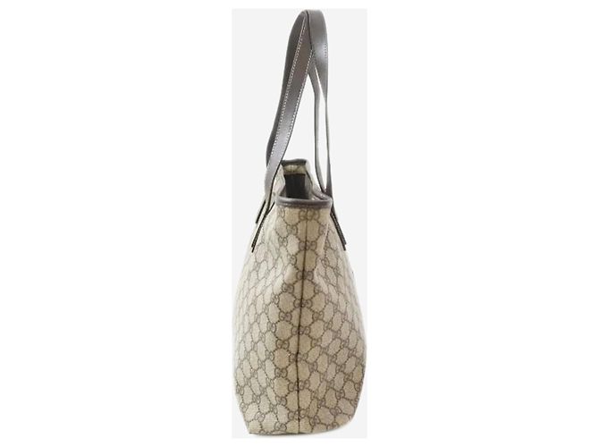 Gucci Shopper Tote-Bag aus braunem Canvas - Ansicht 2