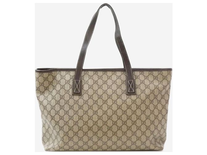 Gucci Shopper Tote-Bag aus braunem Canvas - Ansicht 3