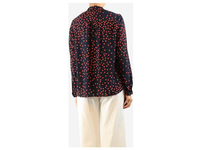 Stella Mc Cartney Blusa a pois blu navy e rossa - size UK 12 - vista 2