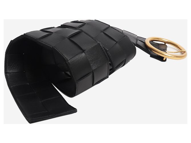 Bottega Veneta Gürtel aus Intrecciato-Leder in Schwarz - Ansicht 4