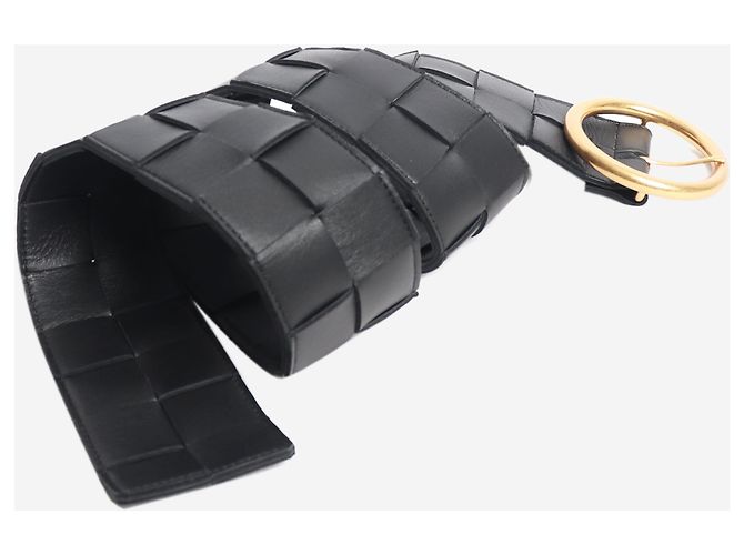 Bottega Veneta Gürtel aus Intrecciato-Leder in Schwarz - Ansicht 5