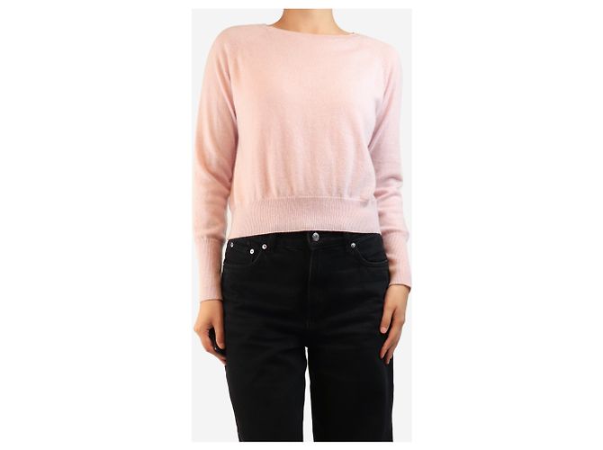 Autre Marque Pull en cachemire rose - taille M - vue 3