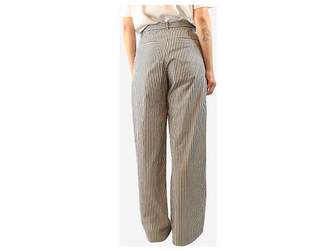 Sessun Pantalones de algodón a rayas gris oscuro - size UK 10 - vista 3