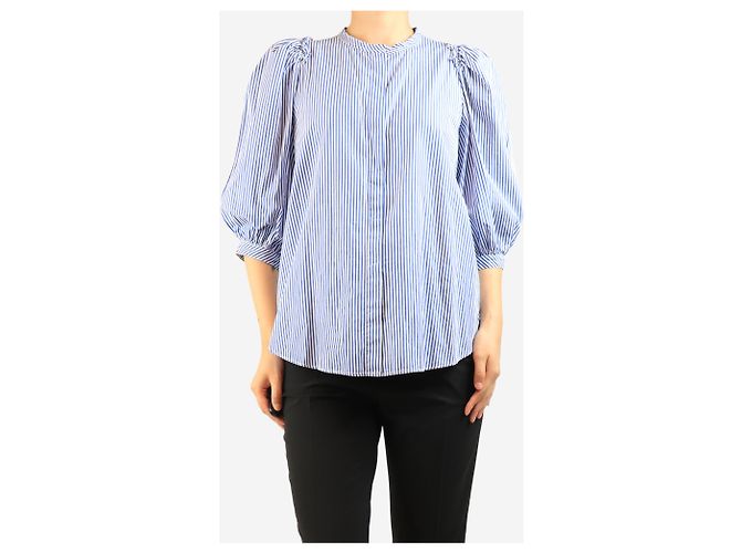 Autre Marque Blusa a rayas azul y blanca - size UK 12 - vista 3