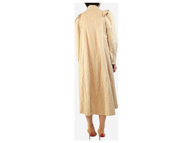 Masscob Hemdkleid aus schwerem Leinen in Neutral - size UK 10 - Ansicht 2