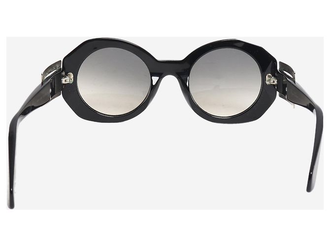 Roger Vivier Óculos de sol redondos oversized pretos - vista 3